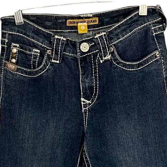 Iron Horse Woman’s Premium Handmade Vintage Inspired Boot Cut Embellishments Jea - Picture 2 of 12